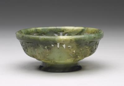 图片[2]-Jade lid with openwork Indian lotus scrolls, Qing dynasty (1644-1911)-China Archive